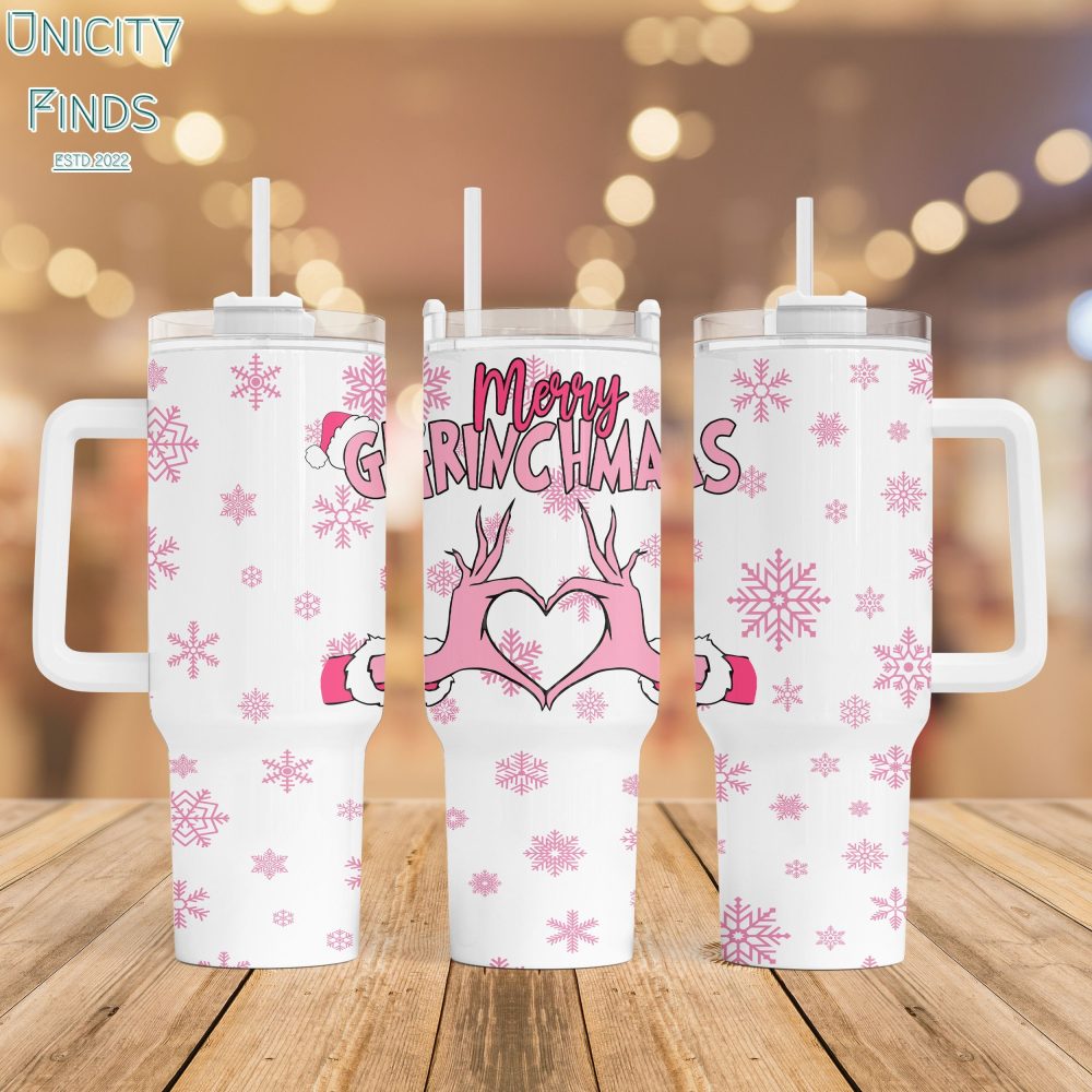 The Grinch Movies Custom Stanley Quencher 40Oz Stainless Steel Tumbler With Handle