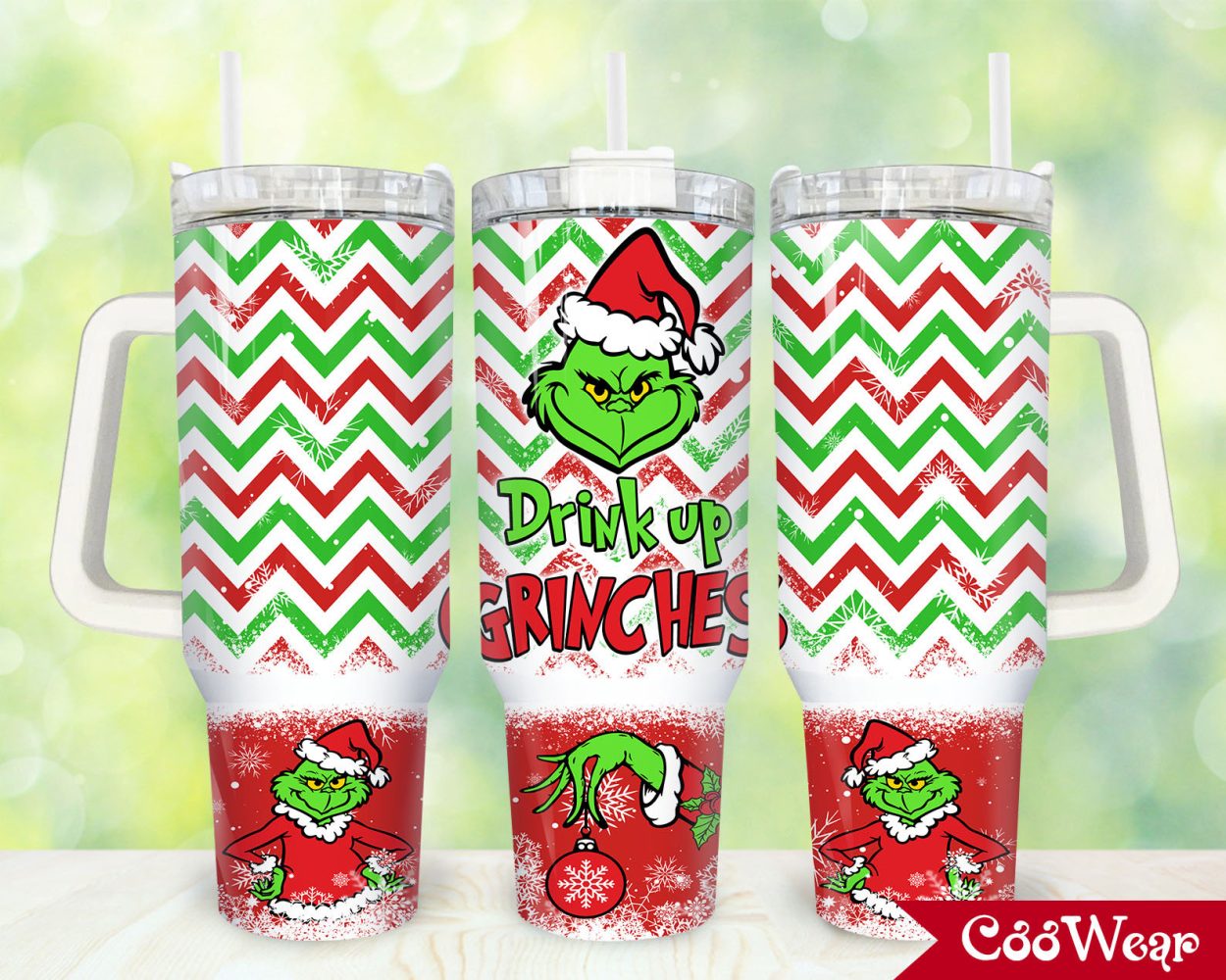 The Grinch Movies Custom Stanley Quencher 40Oz Stainless Steel Tumbler With Handle