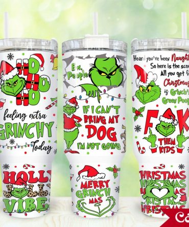 The Grinch Movies Custom Stanley Quencher 40Oz Stainless Steel Tumbler With Handle