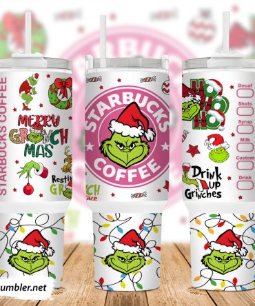 The Grinch Movies Custom Stanley Quencher 40Oz Stainless Steel Tumbler With Handle