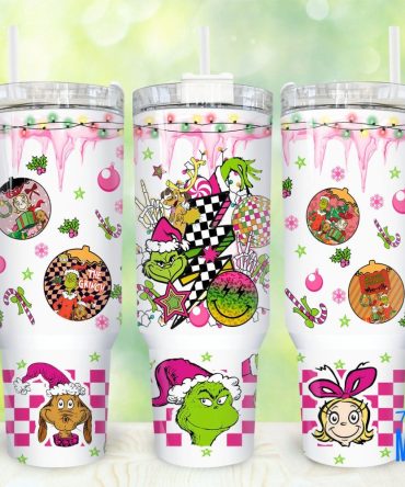 The Grinch Movies Custom Stanley Quencher 40Oz Stainless Steel Tumbler With Handle