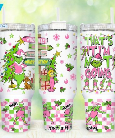 The Grinch Movies Custom Stanley Quencher 40Oz Stainless Steel Tumbler With Handle