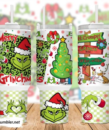 The Grinch Movies Custom Stanley Quencher 40Oz Stainless Steel Tumbler With Handle