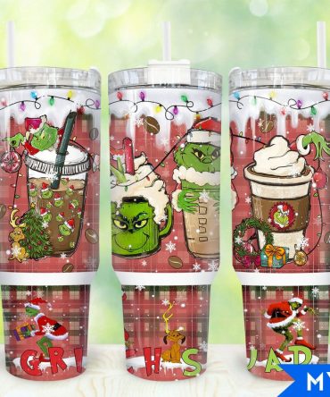 The Grinch Movies Custom Stanley Quencher 40Oz Stainless Steel Tumbler With Handle