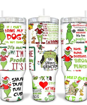 The Grinch Movies Custom Stanley Quencher 40Oz Stainless Steel Tumbler With Handle