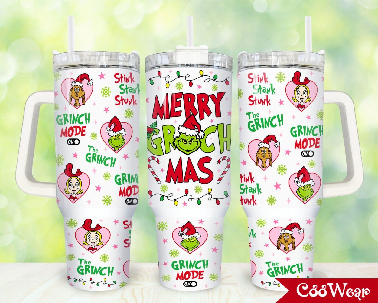 The Grinch Movies Custom Stanley Quencher 40Oz Stainless Steel Tumbler With Handle