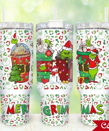 The Grinch Movies Custom Stanley Quencher 40Oz Stainless Steel Tumbler With Handle