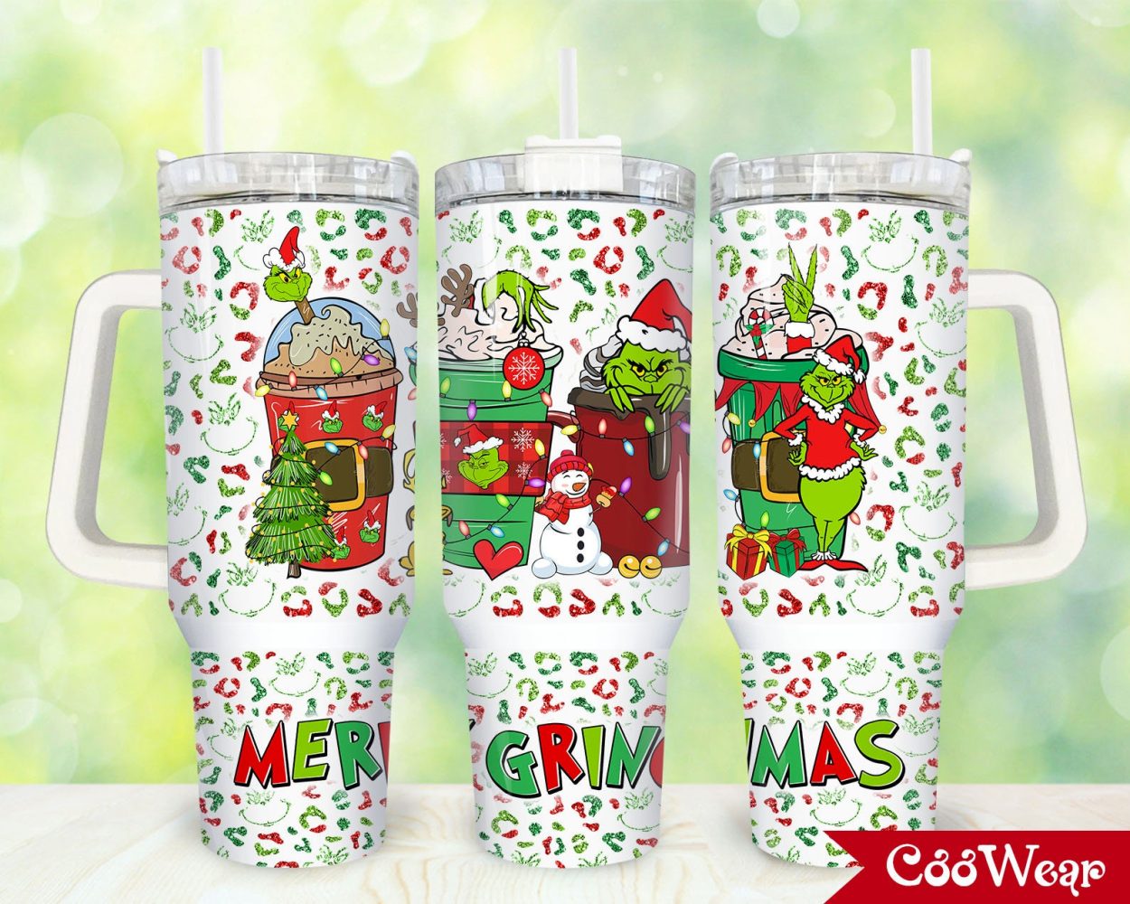 The Grinch Movies Custom Stanley Quencher 40Oz Stainless Steel Tumbler With Handle