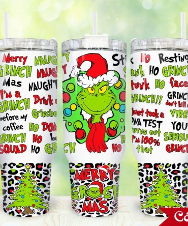 The Grinch Movies Custom Stanley Quencher 40Oz Stainless Steel Tumbler With Handle