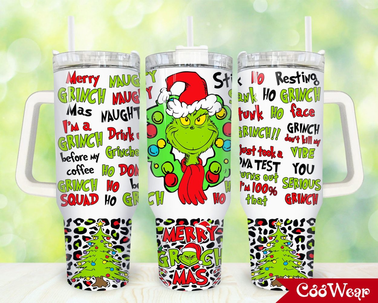 The Grinch Movies Custom Stanley Quencher 40Oz Stainless Steel Tumbler With Handle
