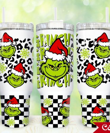 The Grinch Movies Custom Stanley Quencher 40Oz Stainless Steel Tumbler With Handle
