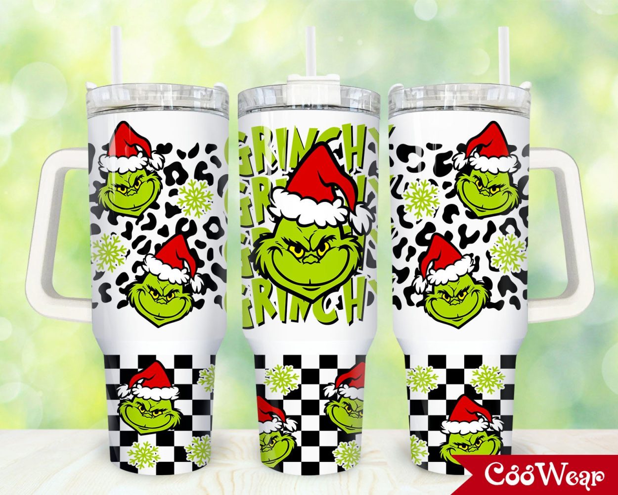 The Grinch Movies Custom Stanley Quencher 40Oz Stainless Steel Tumbler With Handle