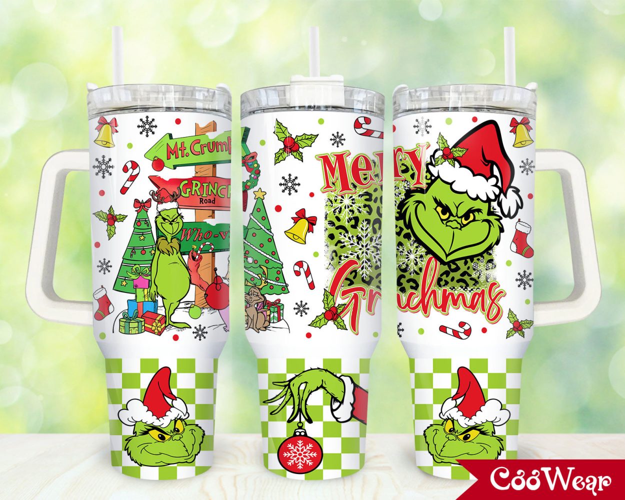 The Grinch Movies Custom Stanley Quencher 40Oz Stainless Steel Tumbler With Handle
