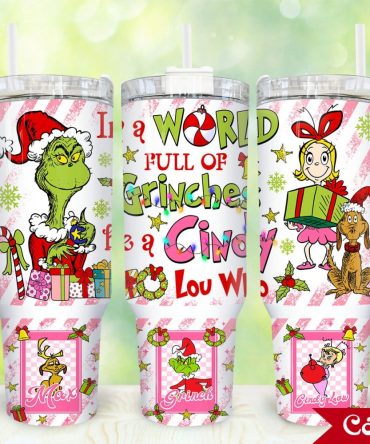The Grinch Movies Custom Stanley Quencher 40Oz Stainless Steel Tumbler With Handle