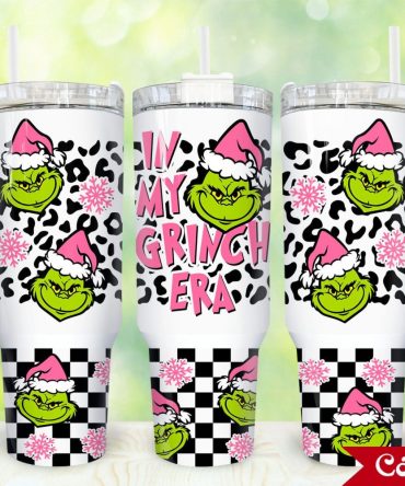 The Grinch Movies Custom Stanley Quencher 40Oz Stainless Steel Tumbler With Handle