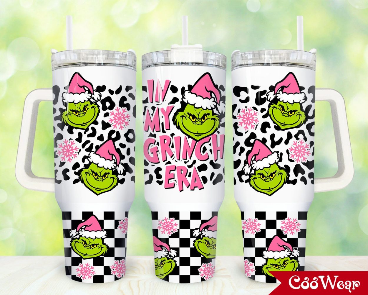 The Grinch Movies Custom Stanley Quencher 40Oz Stainless Steel Tumbler With Handle