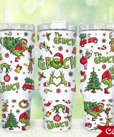 The Grinch Movies Custom Stanley Quencher 40Oz Stainless Steel Tumbler With Handle