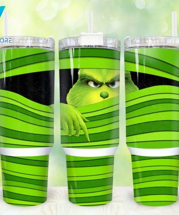 The Grinch Movies Custom Stanley Quencher 40Oz Stainless Steel Tumbler With Handle