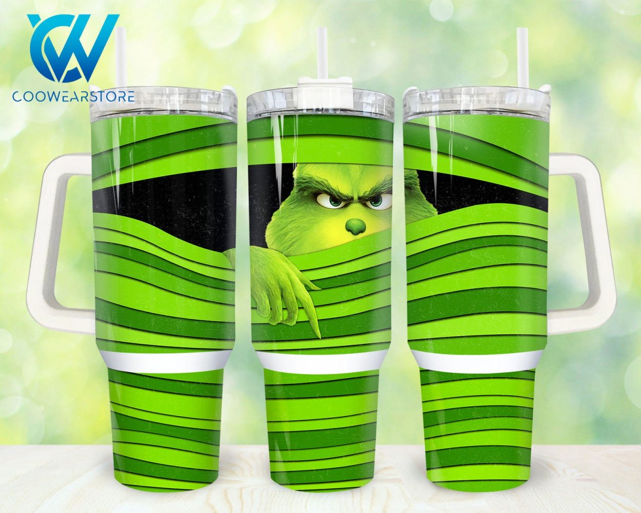 The Grinch Movies Custom Stanley Quencher 40Oz Stainless Steel Tumbler With Handle