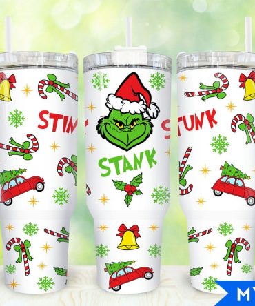 The Grinch Movies Custom Stanley Quencher 40Oz Stainless Steel Tumbler With Handle