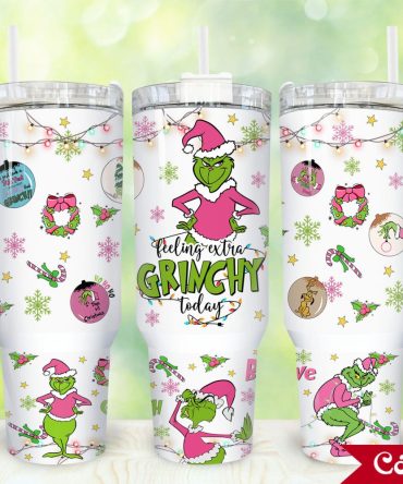 The Grinch Movies Custom Stanley Quencher 40Oz Stainless Steel Tumbler With Handle
