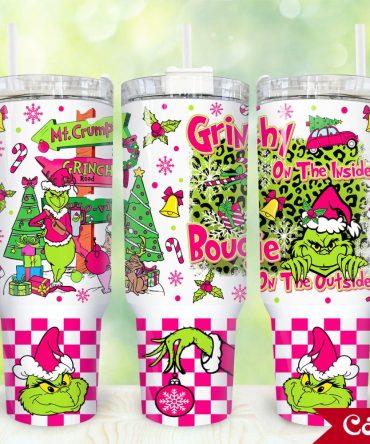 The Grinch Movies Custom Stanley Quencher 40Oz Stainless Steel Tumbler With Handle