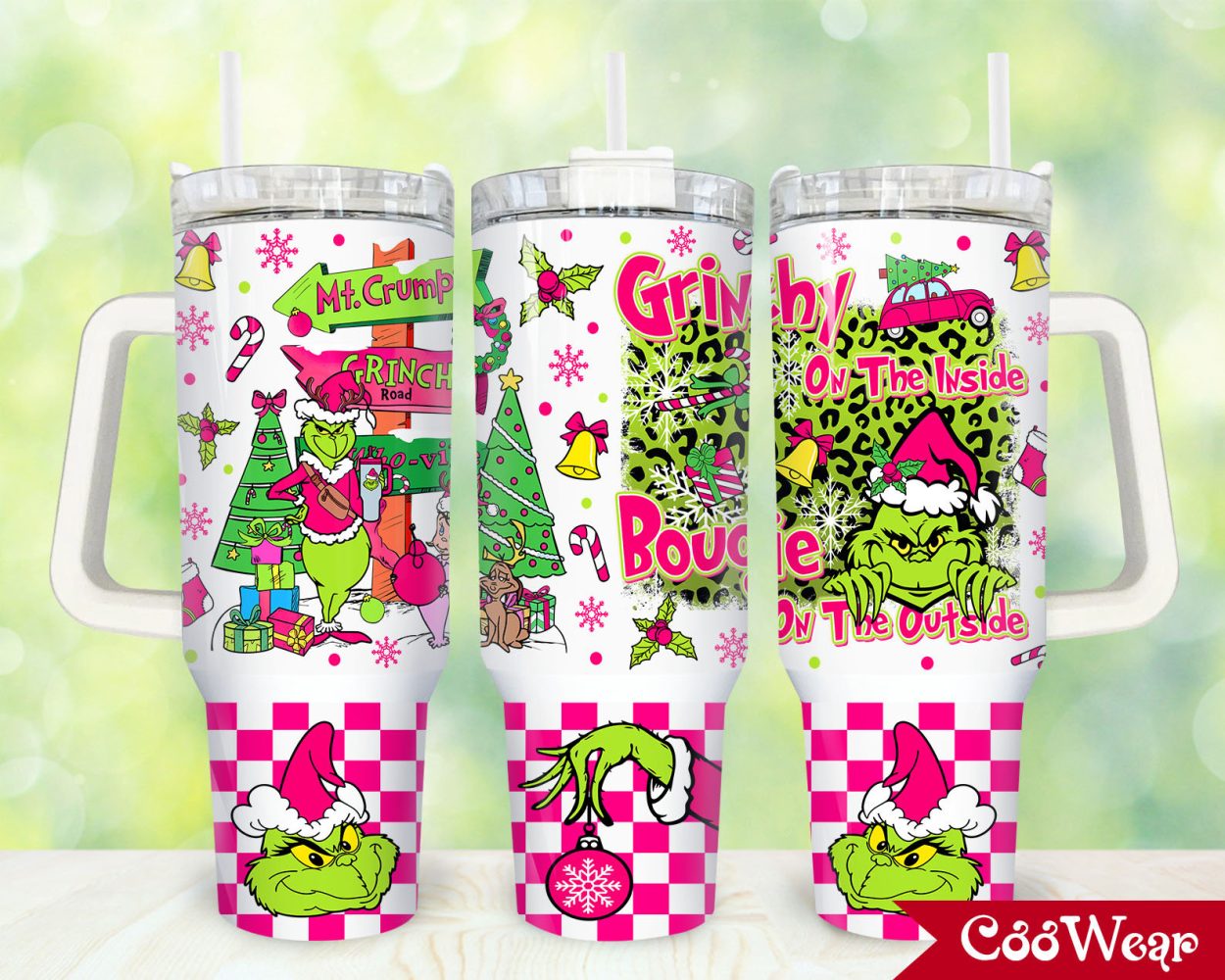 The Grinch Movies Custom Stanley Quencher 40Oz Stainless Steel Tumbler With Handle