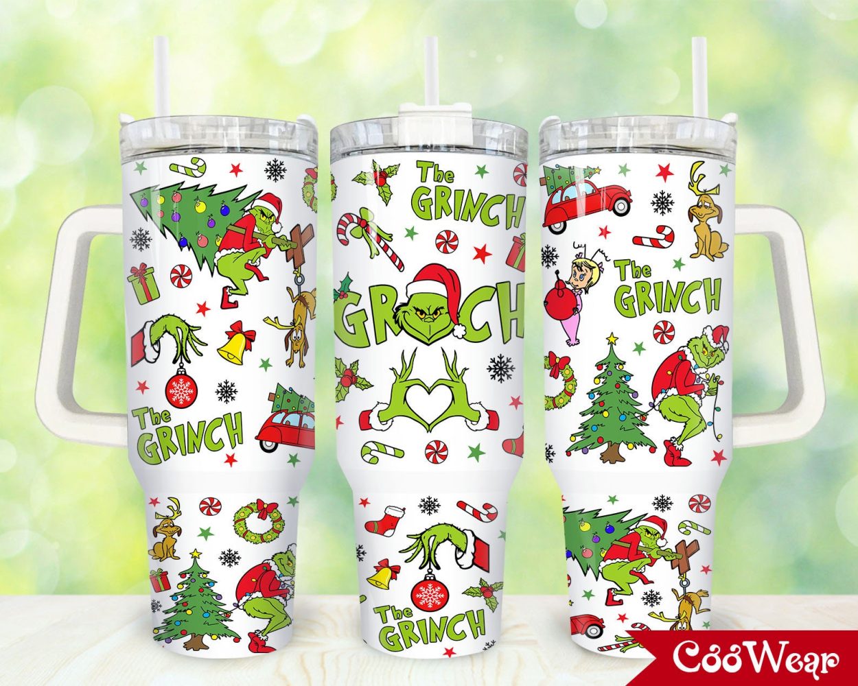 The Grinch Movies Custom Stanley Quencher 40Oz Stainless Steel Tumbler With Handle