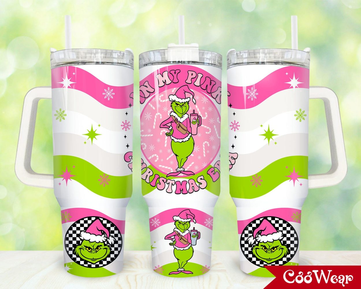 The Grinch Movies Custom Stanley Quencher 40Oz Stainless Steel Tumbler With Handle