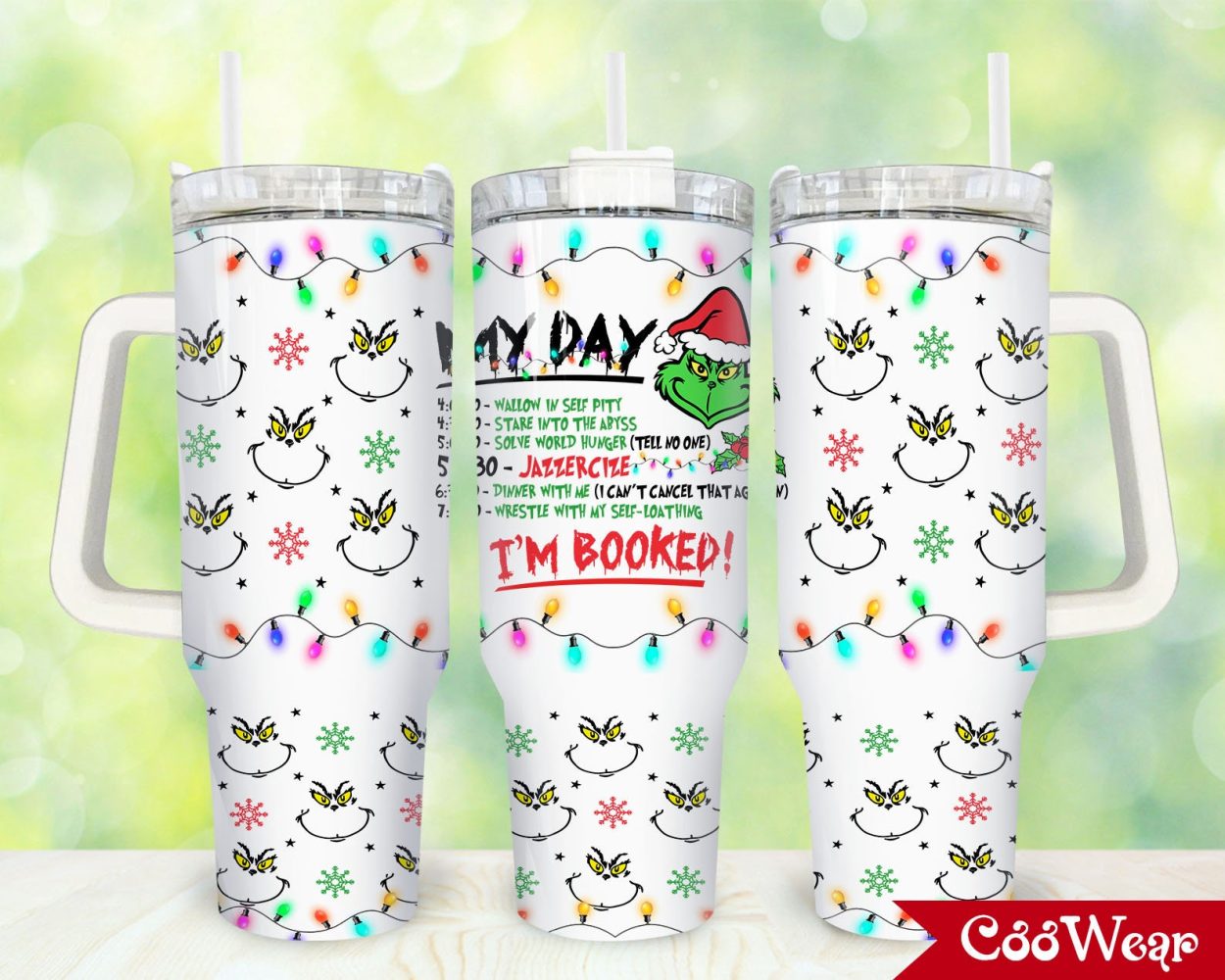 The Grinch Movies Custom Stanley Quencher 40Oz Stainless Steel Tumbler With Handle