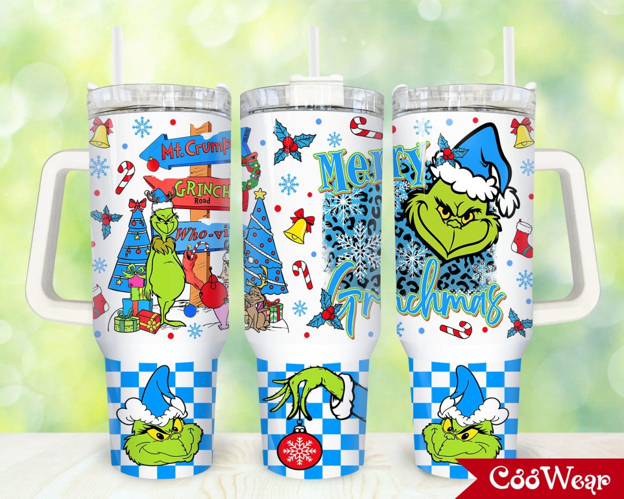 The Grinch Movies Custom Stanley Quencher 40Oz Stainless Steel Tumbler With Handle
