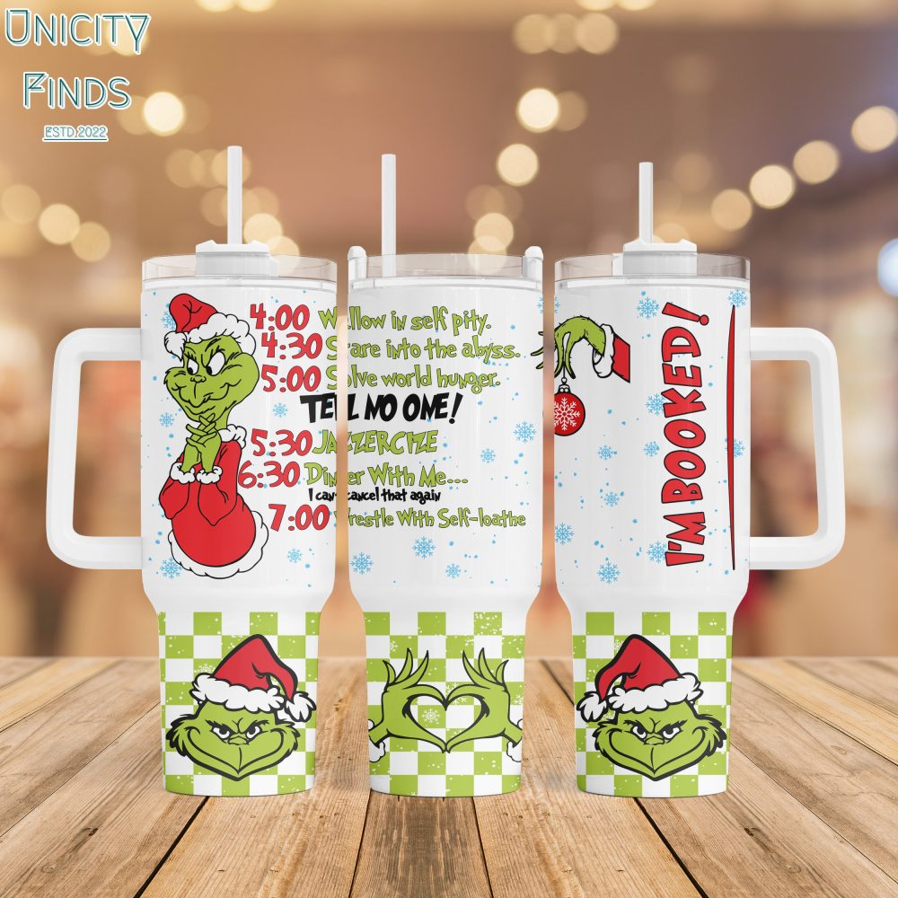The Grinch Movies Custom Stanley Quencher 40Oz Stainless Steel Tumbler With Handle