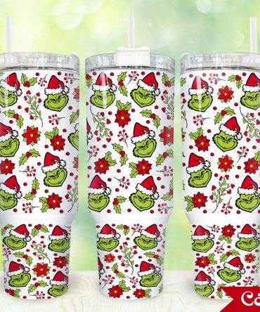 The Grinch Movies Custom Stanley Quencher 40Oz Stainless Steel Tumbler With Handle