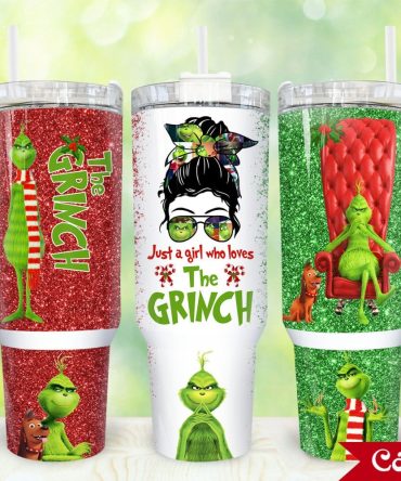 The Grinch Movies Custom Stanley Quencher 40Oz Stainless Steel Tumbler With Handle