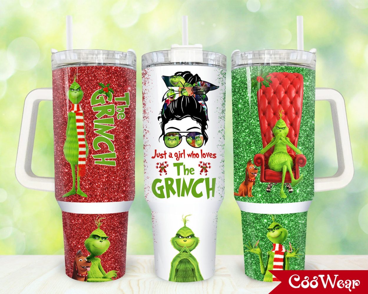 The Grinch Movies Custom Stanley Quencher 40Oz Stainless Steel Tumbler With Handle