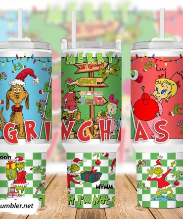 The Grinch Movies Custom Stanley Quencher 40Oz Stainless Steel Tumbler With Handle