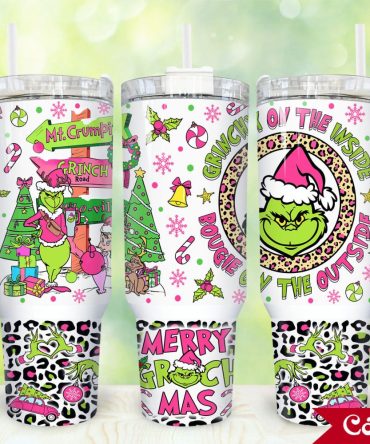 The Grinch Movies Custom Stanley Quencher 40Oz Stainless Steel Tumbler With Handle