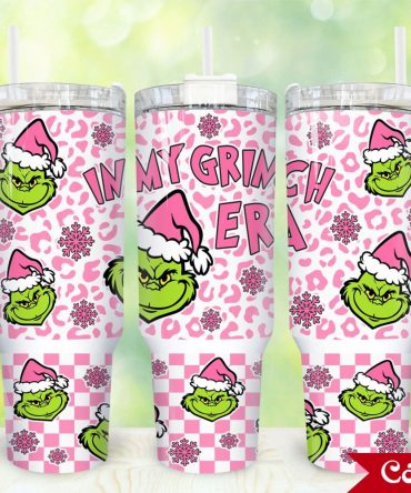 The Grinch Movies Custom Stanley Quencher 40Oz Stainless Steel Tumbler With Handle