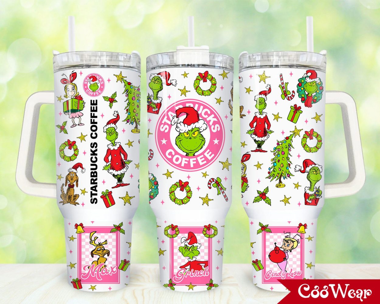 The Grinch Movies Custom Stanley Quencher 40Oz Stainless Steel Tumbler With Handle