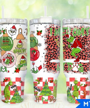 The Grinch Movies Custom Stanley Quencher 40Oz Stainless Steel Tumbler With Handle