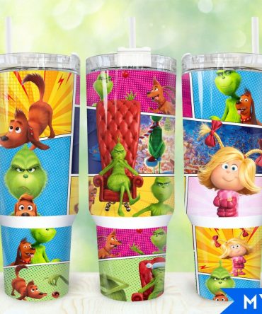 The Grinch Movies Custom Stanley Quencher 40Oz Stainless Steel Tumbler With Handle