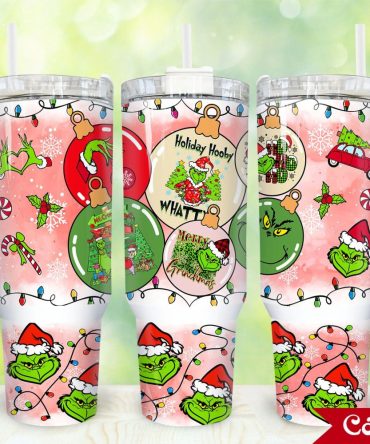 The Grinch Movies Custom Stanley Quencher 40Oz Stainless Steel Tumbler With Handle