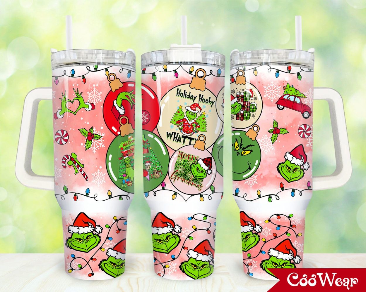 The Grinch Movies Custom Stanley Quencher 40Oz Stainless Steel Tumbler With Handle