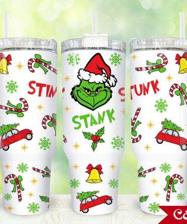 The Grinch Movies Custom Stanley Quencher 40Oz Stainless Steel Tumbler With Handle