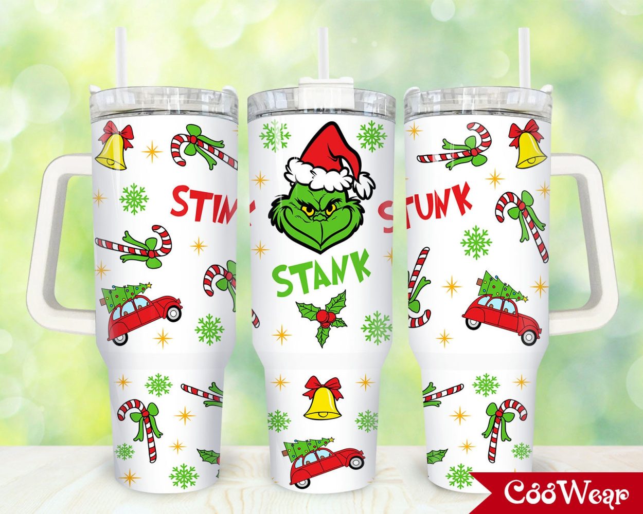 The Grinch Movies Custom Stanley Quencher 40Oz Stainless Steel Tumbler With Handle