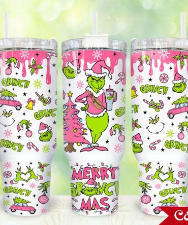 The Grinch Movies Custom Stanley Quencher 40Oz Stainless Steel Tumbler With Handle