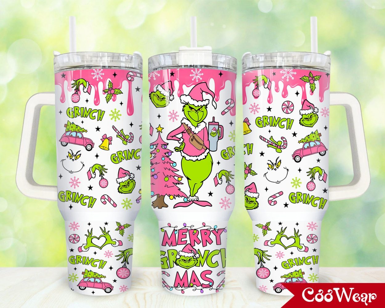 The Grinch Movies Custom Stanley Quencher 40Oz Stainless Steel Tumbler With Handle