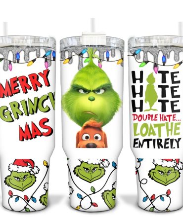 The Grinch Movies Custom Stanley Quencher 40Oz Stainless Steel Tumbler With Handle