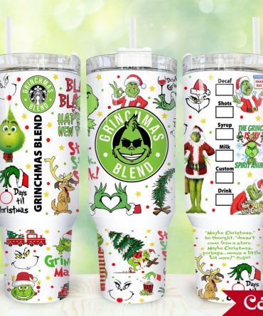 The Grinch Movies Custom Stanley Quencher 40Oz Stainless Steel Tumbler With Handle