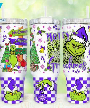 The Grinch Movies Custom Stanley Quencher 40Oz Stainless Steel Tumbler With Handle
